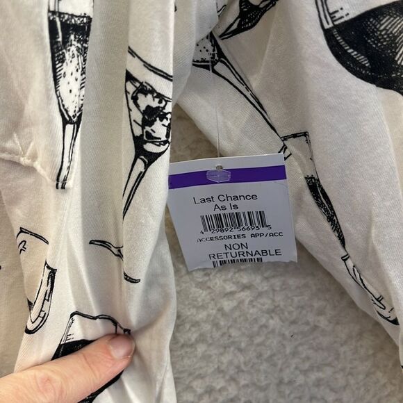 PJ Salvage Pajama Top Womens‎ Small Button Front Wine Glass - Picture 3 of 7